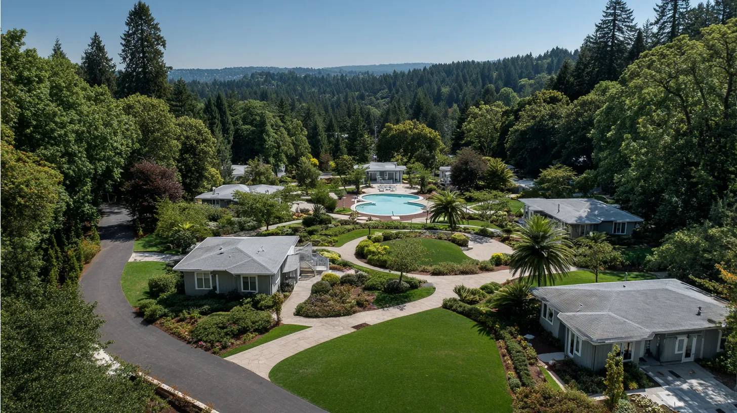Outdoor recreational area at MDCR Rehab used for fitness and wellness activities